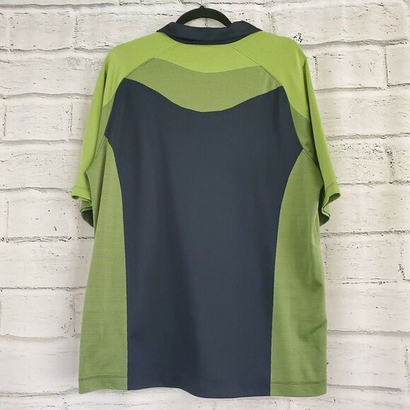 Nike Dri fit Golf Polo Green Black Mens Large Casual Shirt - Picture 4 of 5